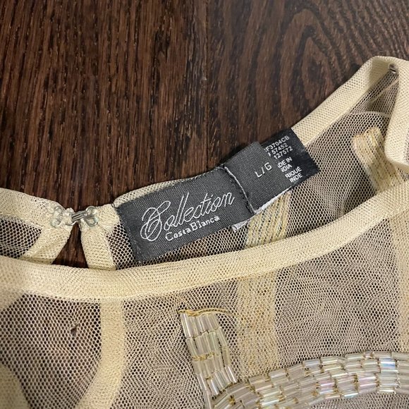 Costa Blanca Beaded Mesh Top - Picture 5 of 10